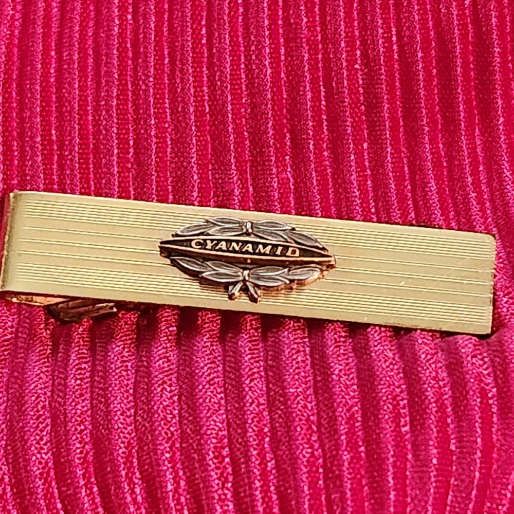 Tie Bar gold Filled Vintage Cyanamid Co. by Balfour
